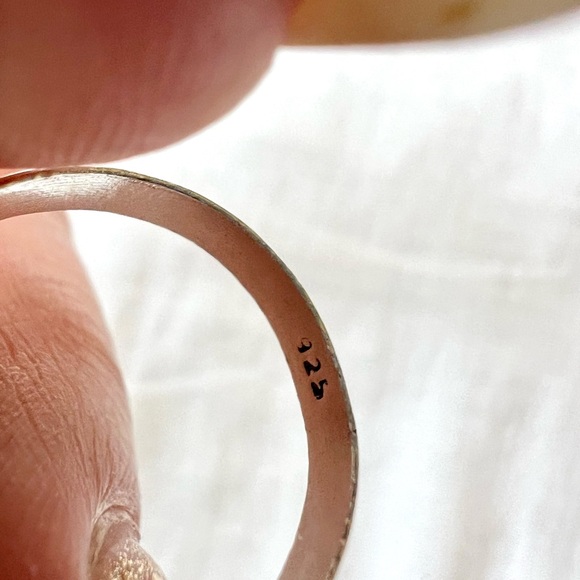 925 Psilomelane Dendrite Earthy Elegant Ring 8.25 - Picture 7 of 9